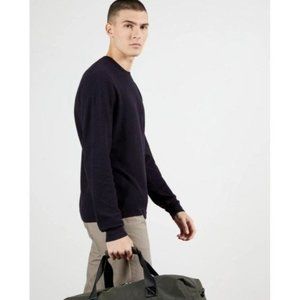 Ted Baker Textured Staylay Waffle Knit Sweater 2XL Navy Blue